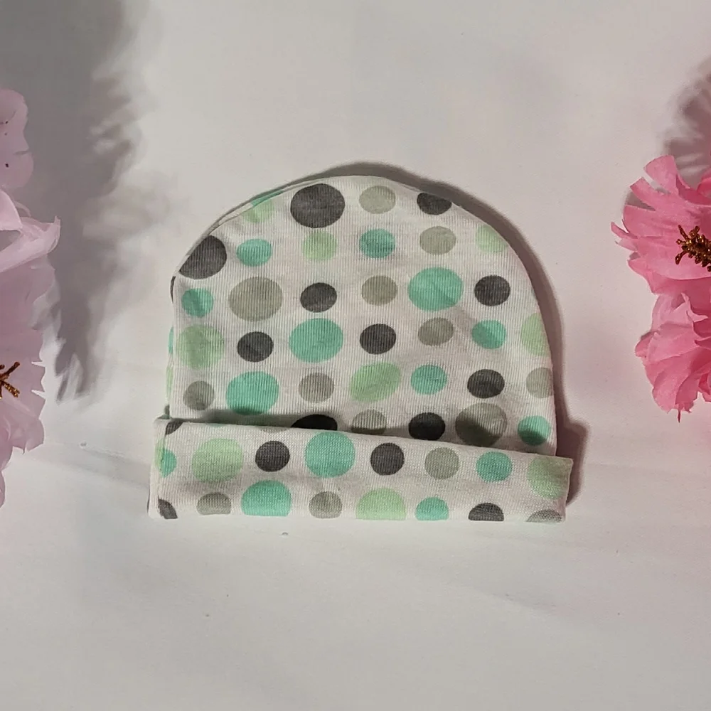 Newborn Baby Multi-Color Polka Dot Hat/Cap